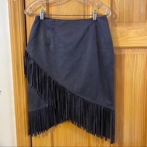 NWOT Pookie and Sebastian Wrap Fringe Boho Skirt